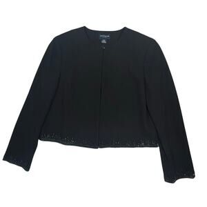 Ann Taylor Beaded Black Formal Dress Jacket Women's 8P